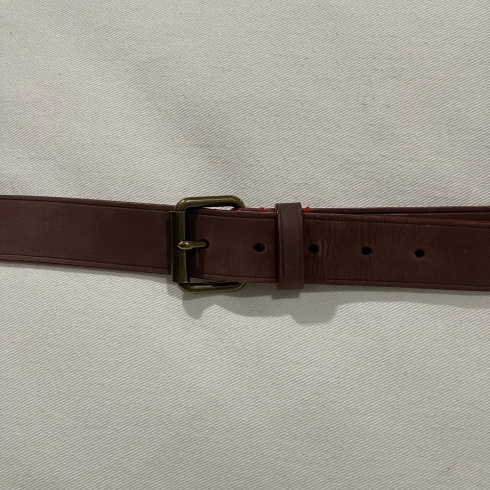 Brooks Brothers men’s brown leather belt size 42 in excellent condition - Picture 2 of 6